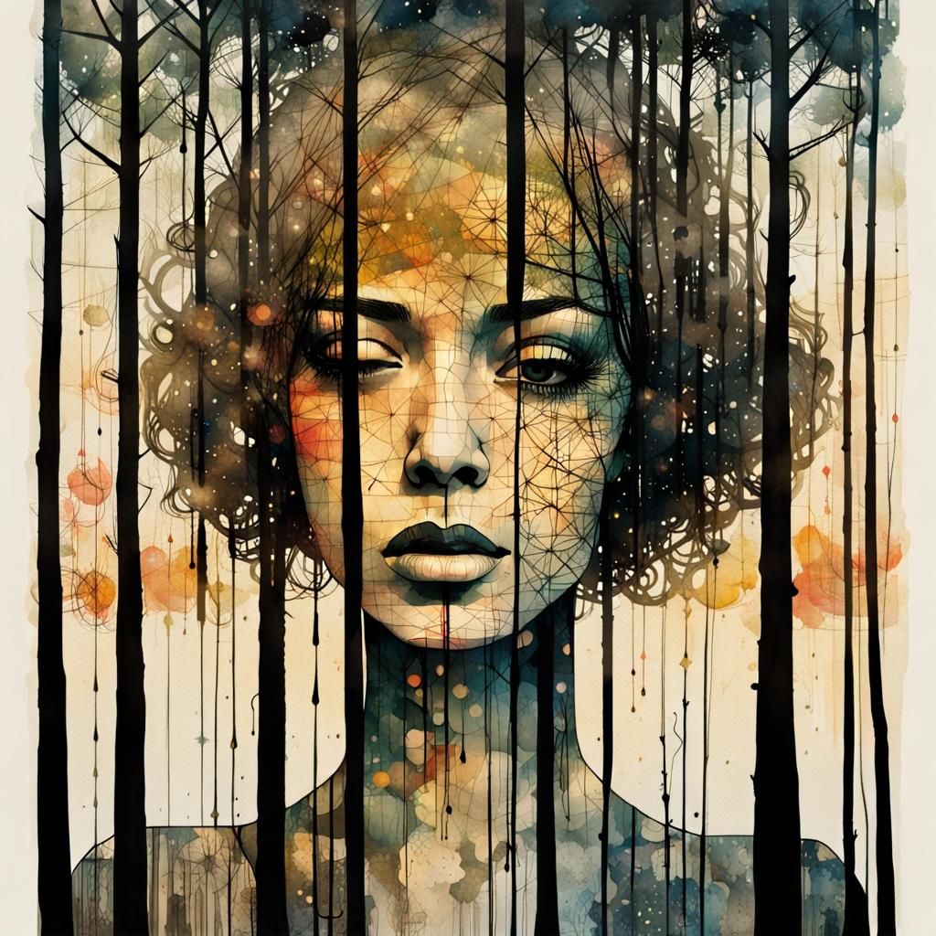 Double Exposure: Sunset Drips Into Cityscape