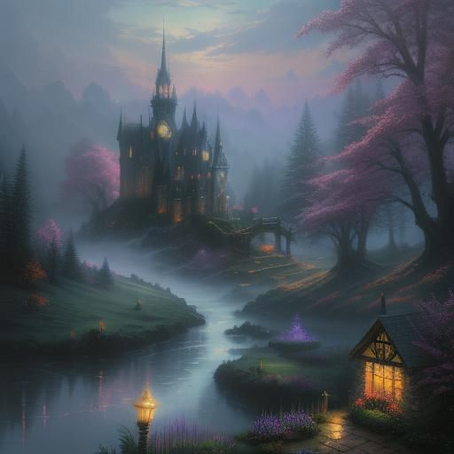 Ethereal Magical World in Luminist Style