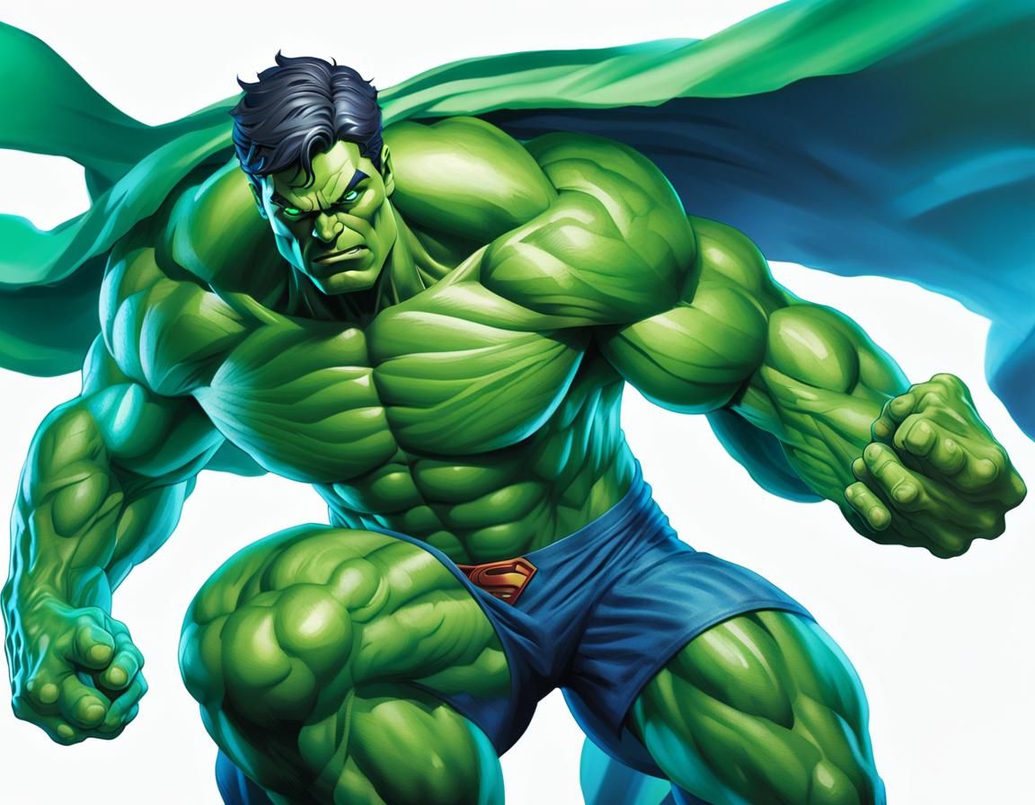 Jade Superhero Fusion with Blue Cape