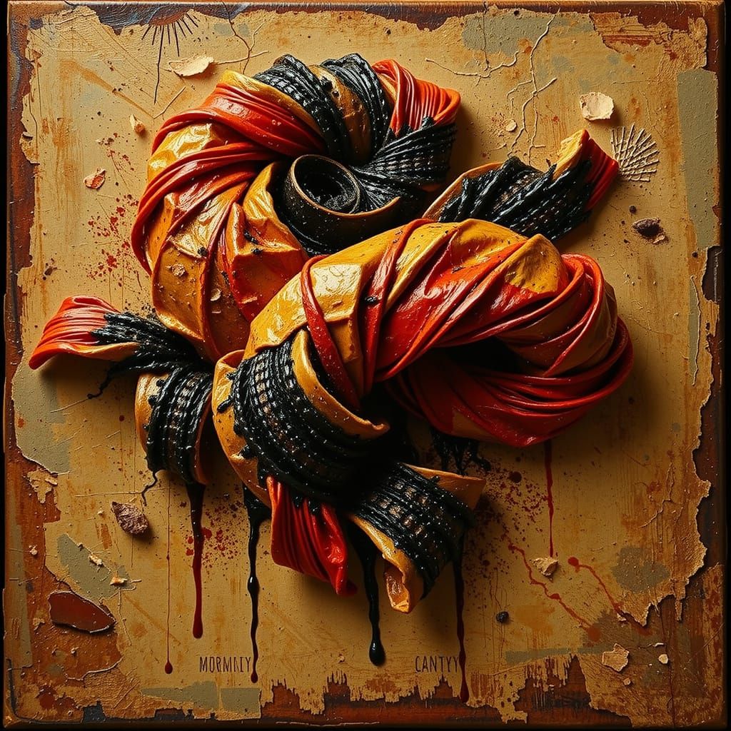 Abstract Swirling Forms in Dynamic Motion