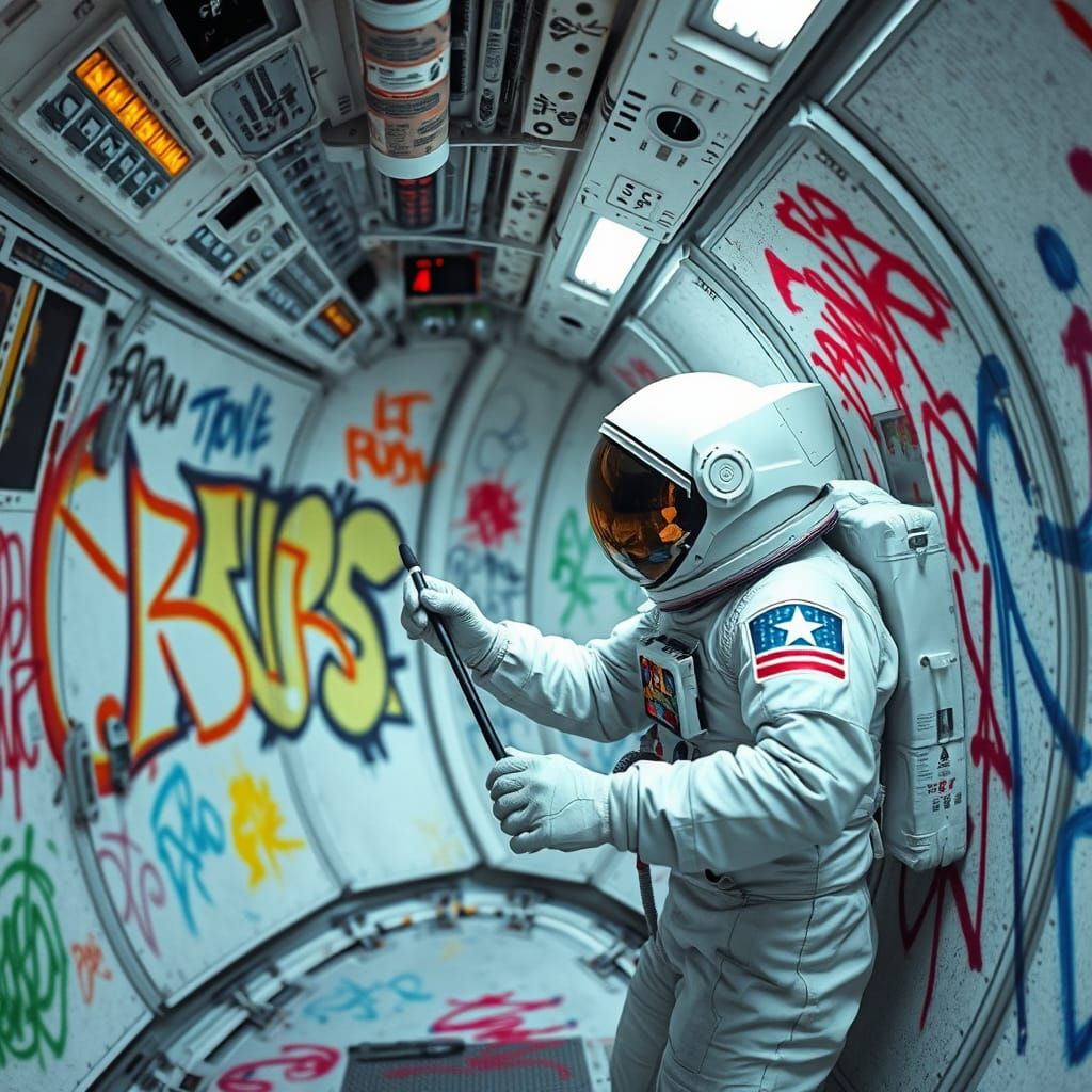 Astronaut Creates Cosmic Street Art in Space