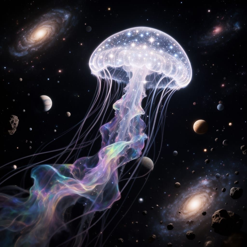 Starlight Jellyfish in Cosmic Void