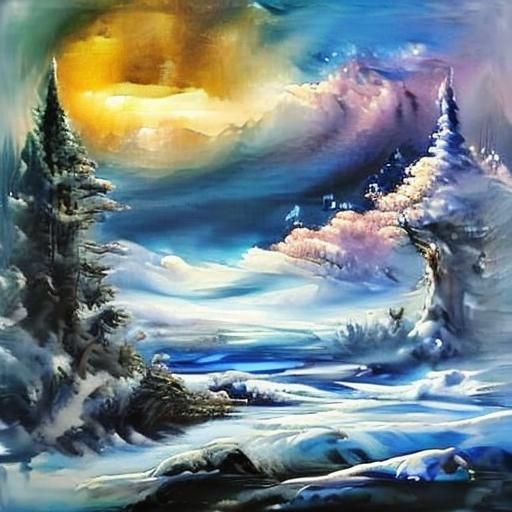 Detailed Close-Up of Winter Landscape