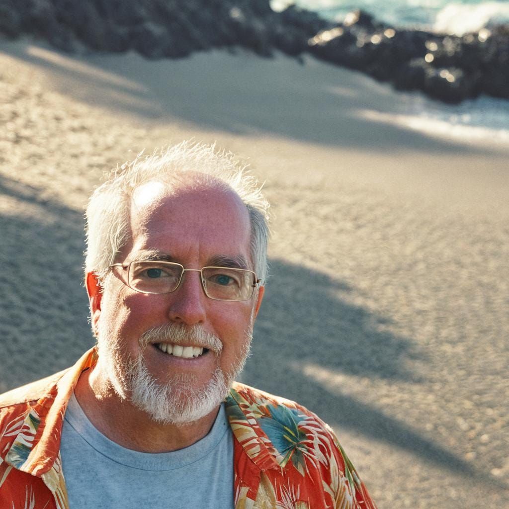 Cinematic Portrait of a Beachcomber on Mexican Beach
