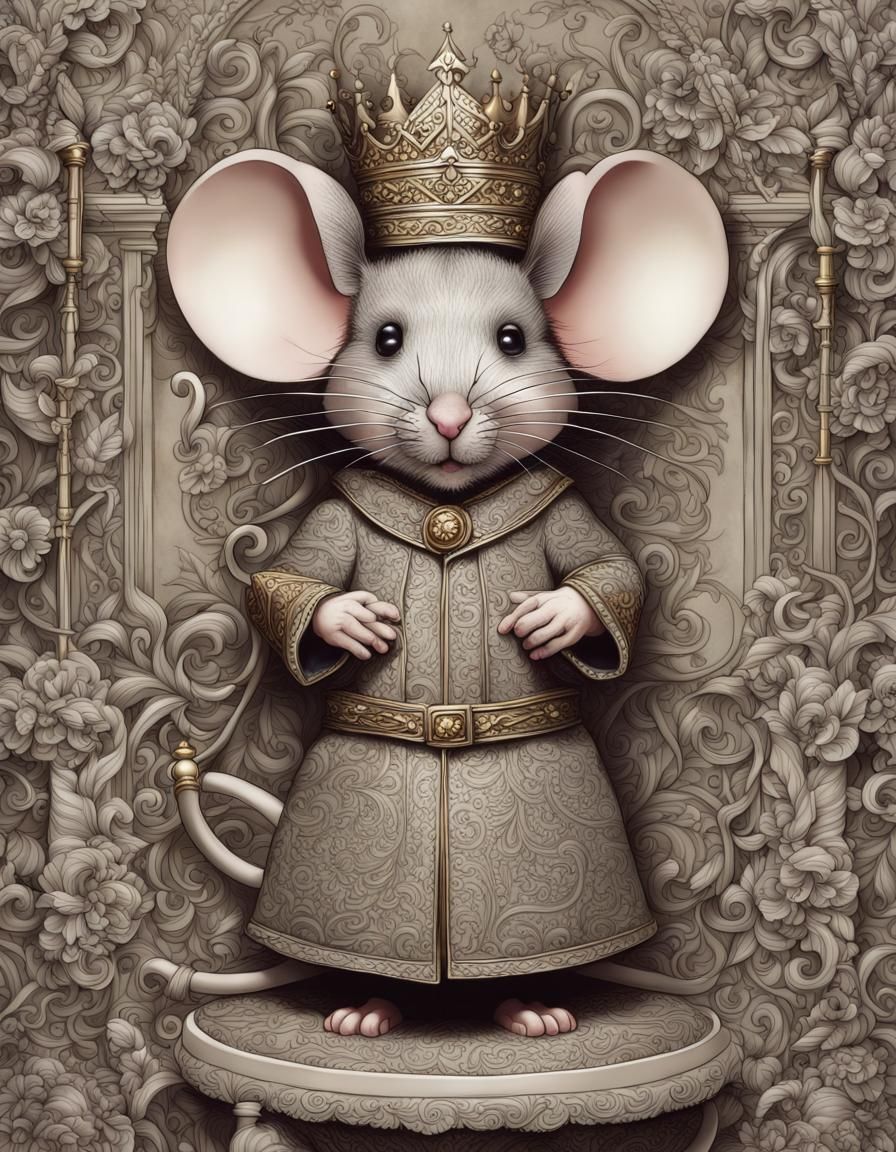 Intricate Mouse King in Epic Christmas Scene