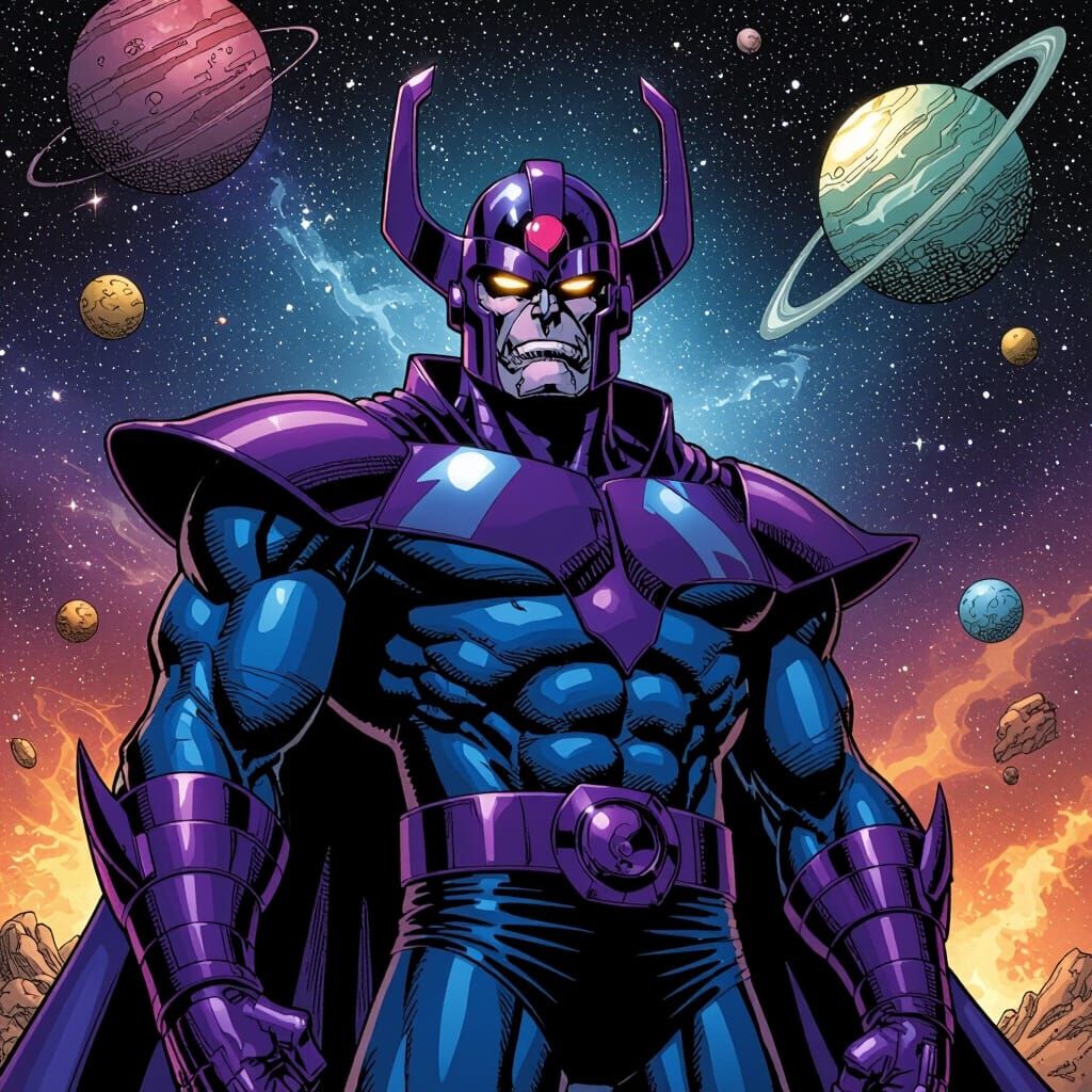 Galactus in Regal Armor, Cosmic Marvel Art