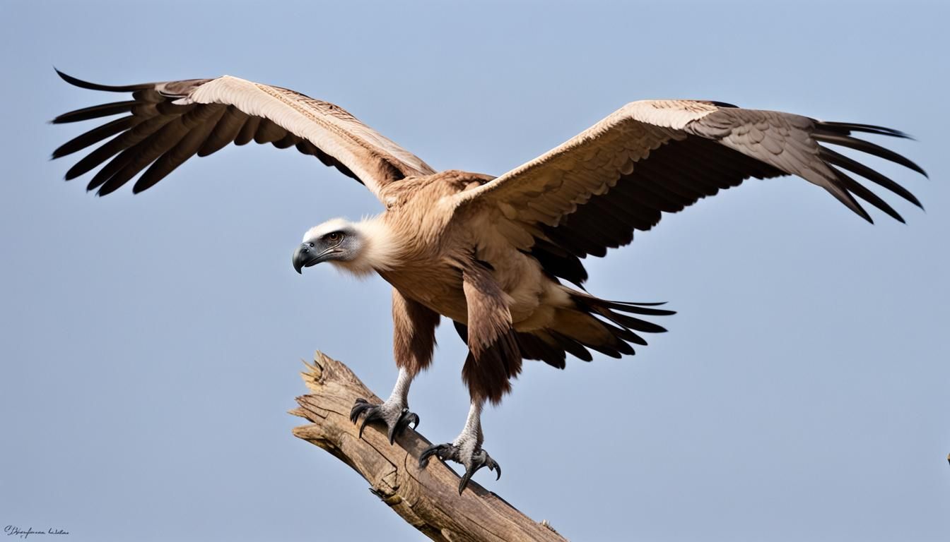 Majestic Griffon Vulture Soaring High