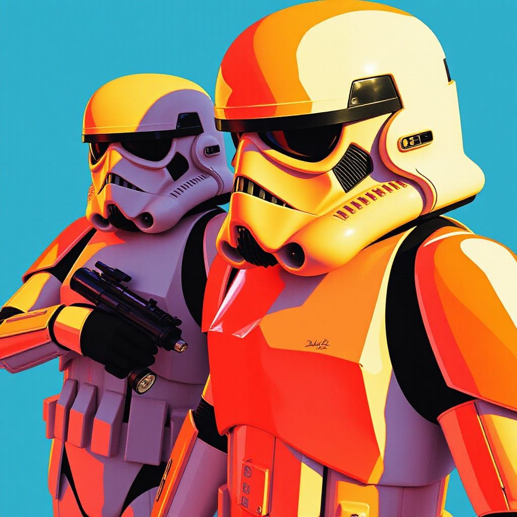 Pop Art Stormtroopers in the Style of Andy Warhol