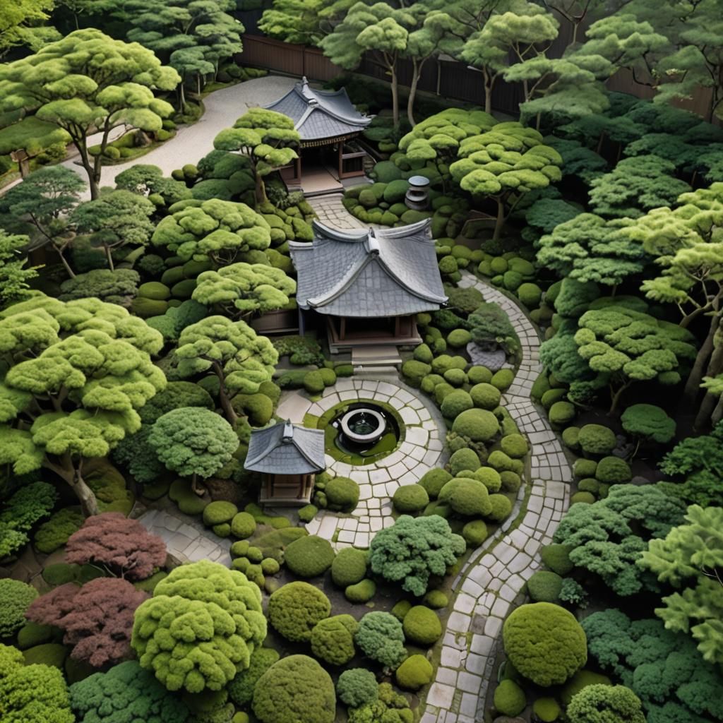 Traditional Japanese Courtyard Hidden in Ancient Structure