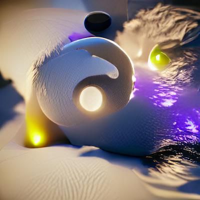 Yin Yang Symbol with Volumetric Lighting