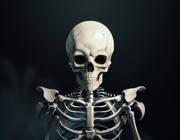 Furry Skeleton Cleans Bones in Dark Fantasy Workshop