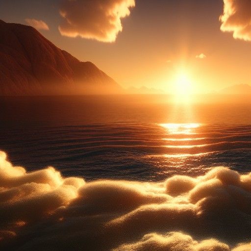 Moses Parting Red Sea in Divine Light