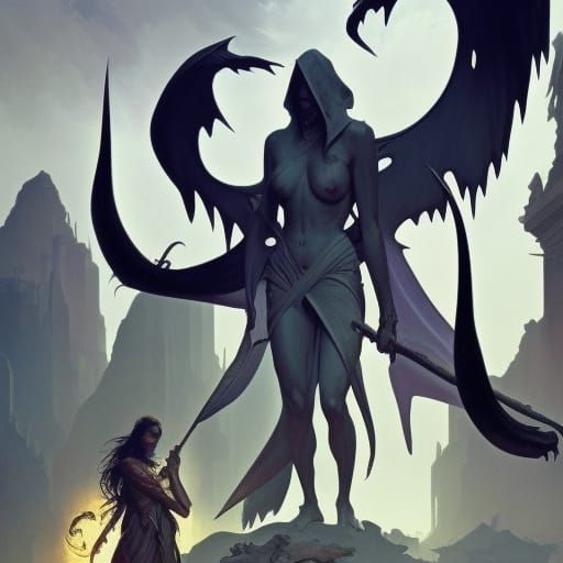 Epic Gods in Dark Fantasy Style