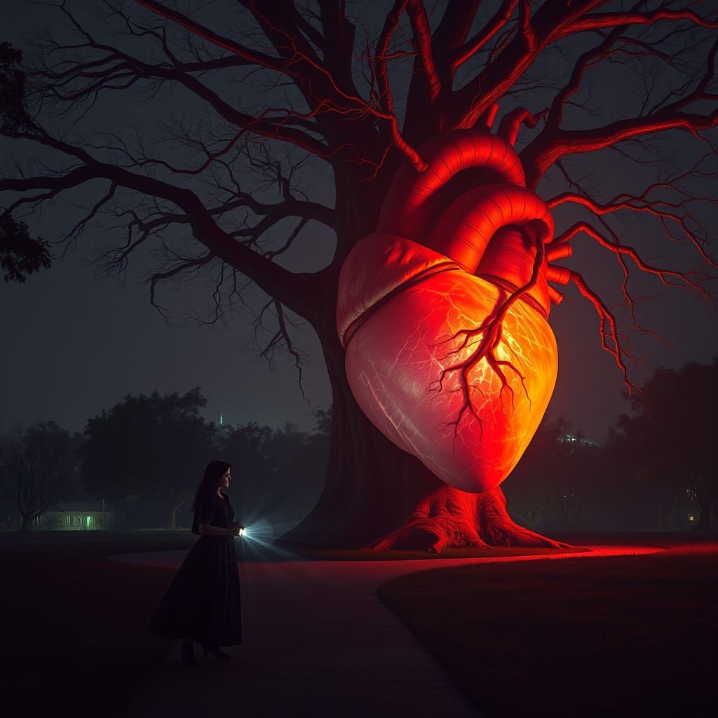 Synthetic Heart of Elysia in Futuristic Eden Point Park