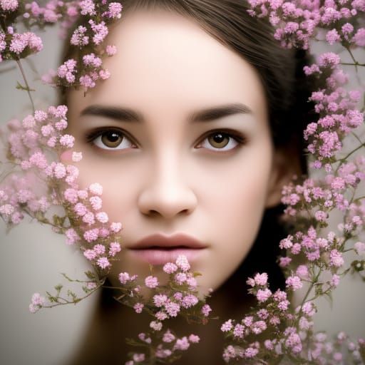 Floral Woman: A Photographic Digital Painting