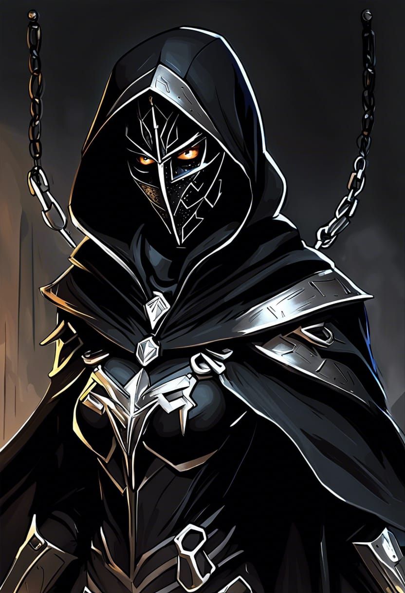 Dark Paladin: Woman with Silver Mask and Whip