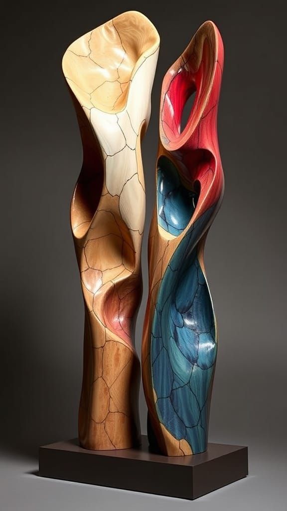 Abstract Sculptures in Comic Book Art Style