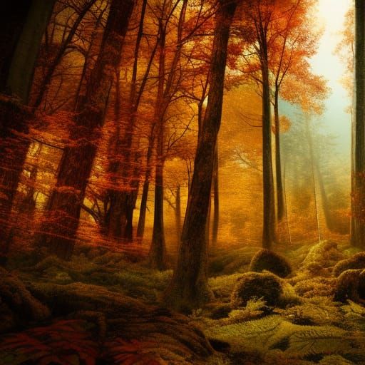 Epic Autumn Forest: Digital Matte Painting