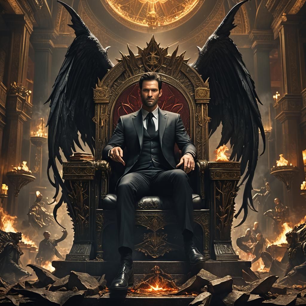 Lucifer Morningstar on His Throne