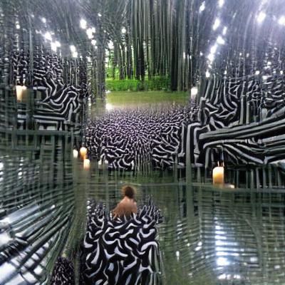 Abstract Infinity Room Illusion
