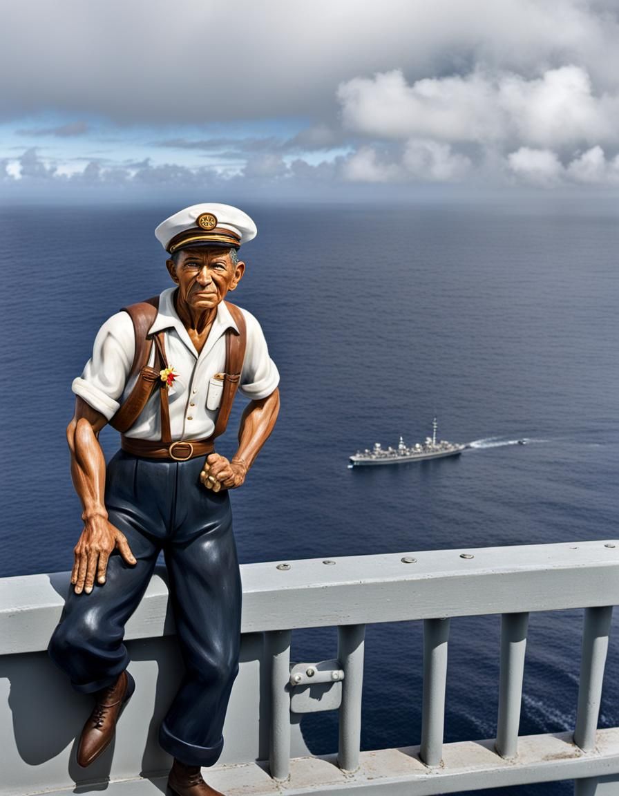 World War II Sailor Arriving in Hawaii