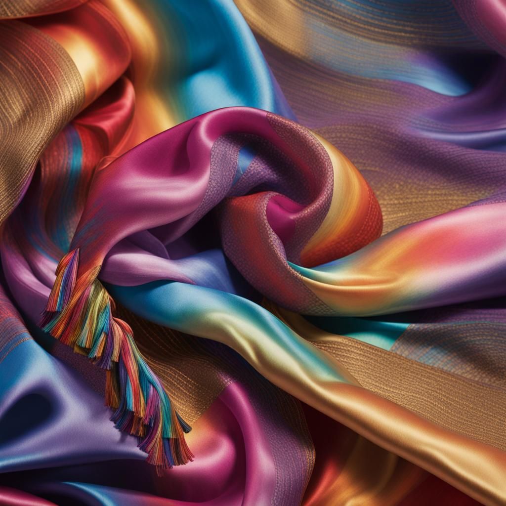 Iridescent Silk Scarf Tornado: A Whimsical Journey