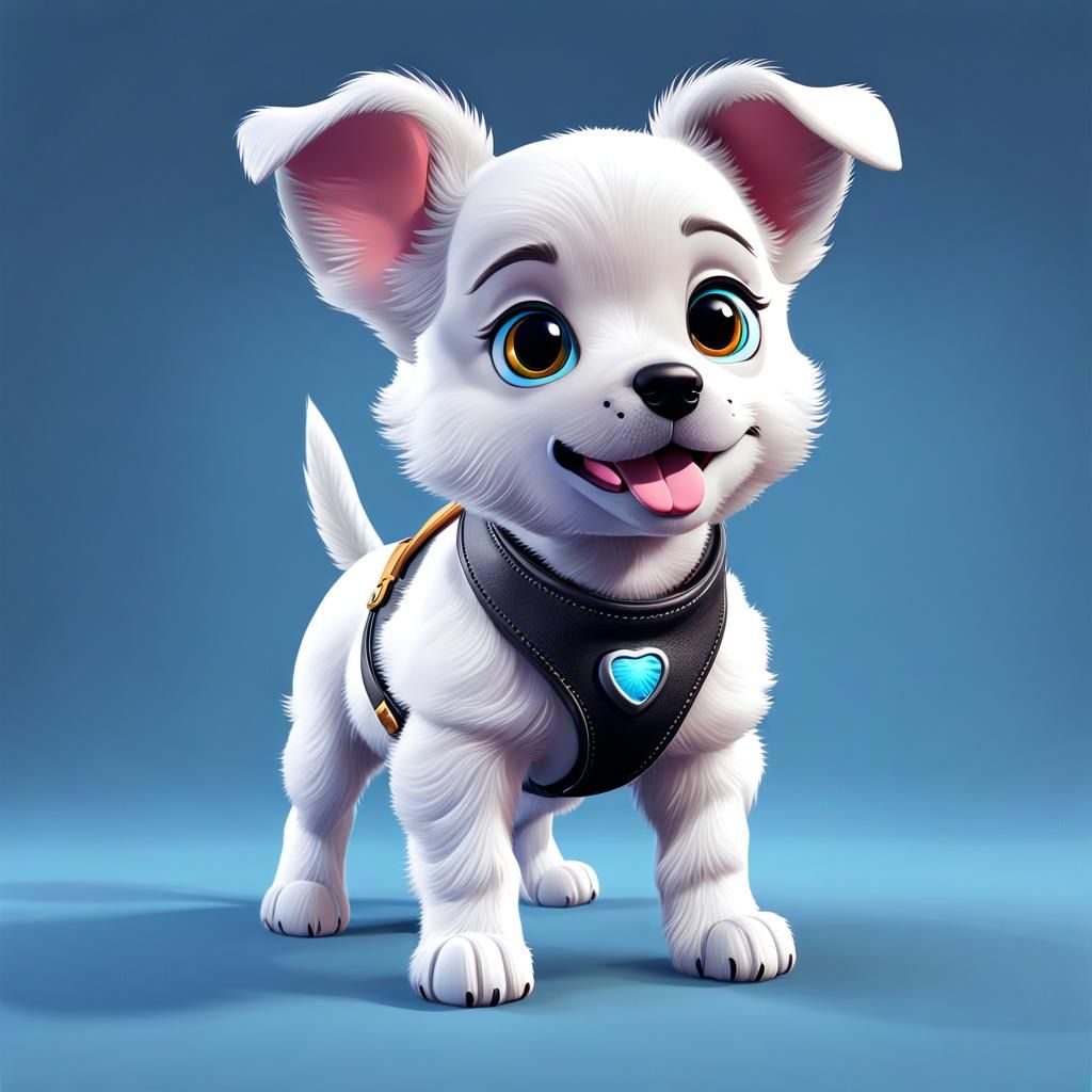 Puppy Concept Art in 1980s Style