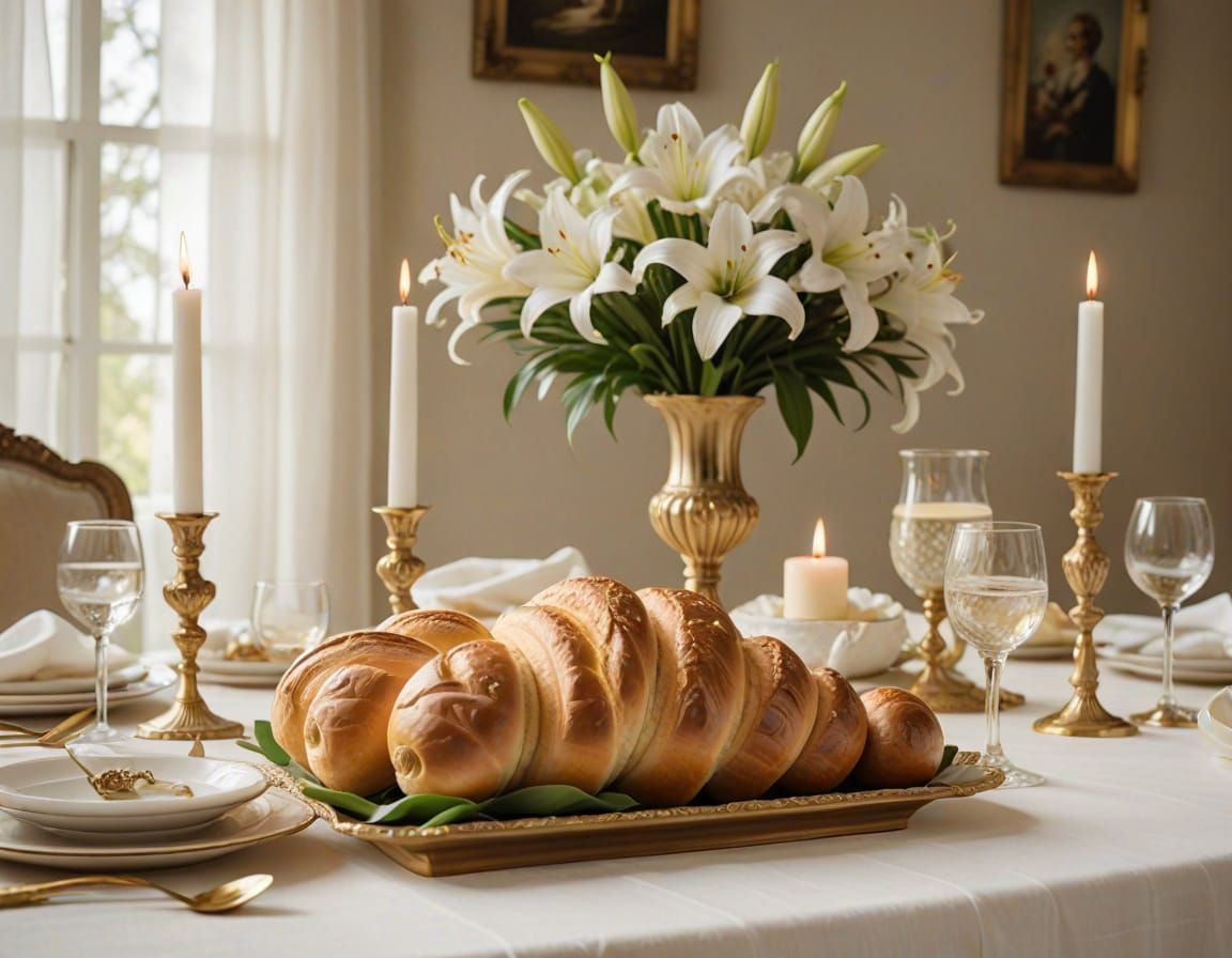 Pastel Hued Easter Banquet in Soft Focus