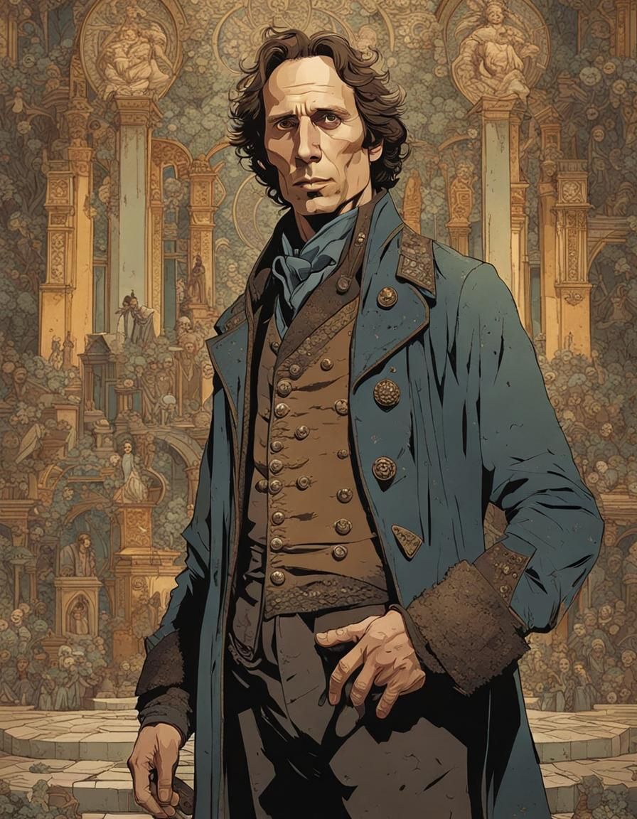 Manga Style Portrait of a Young Man