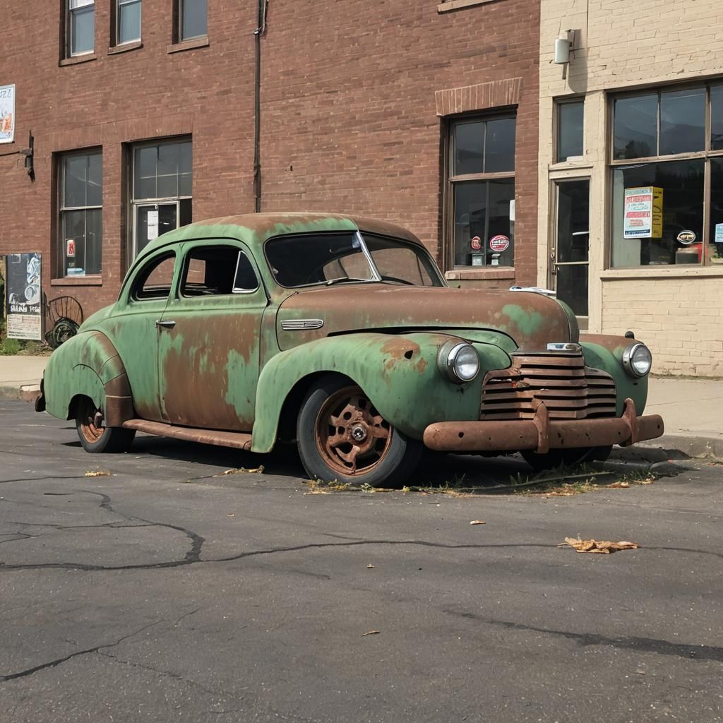 1940s Chevy Rat Rod at Joe's Diner