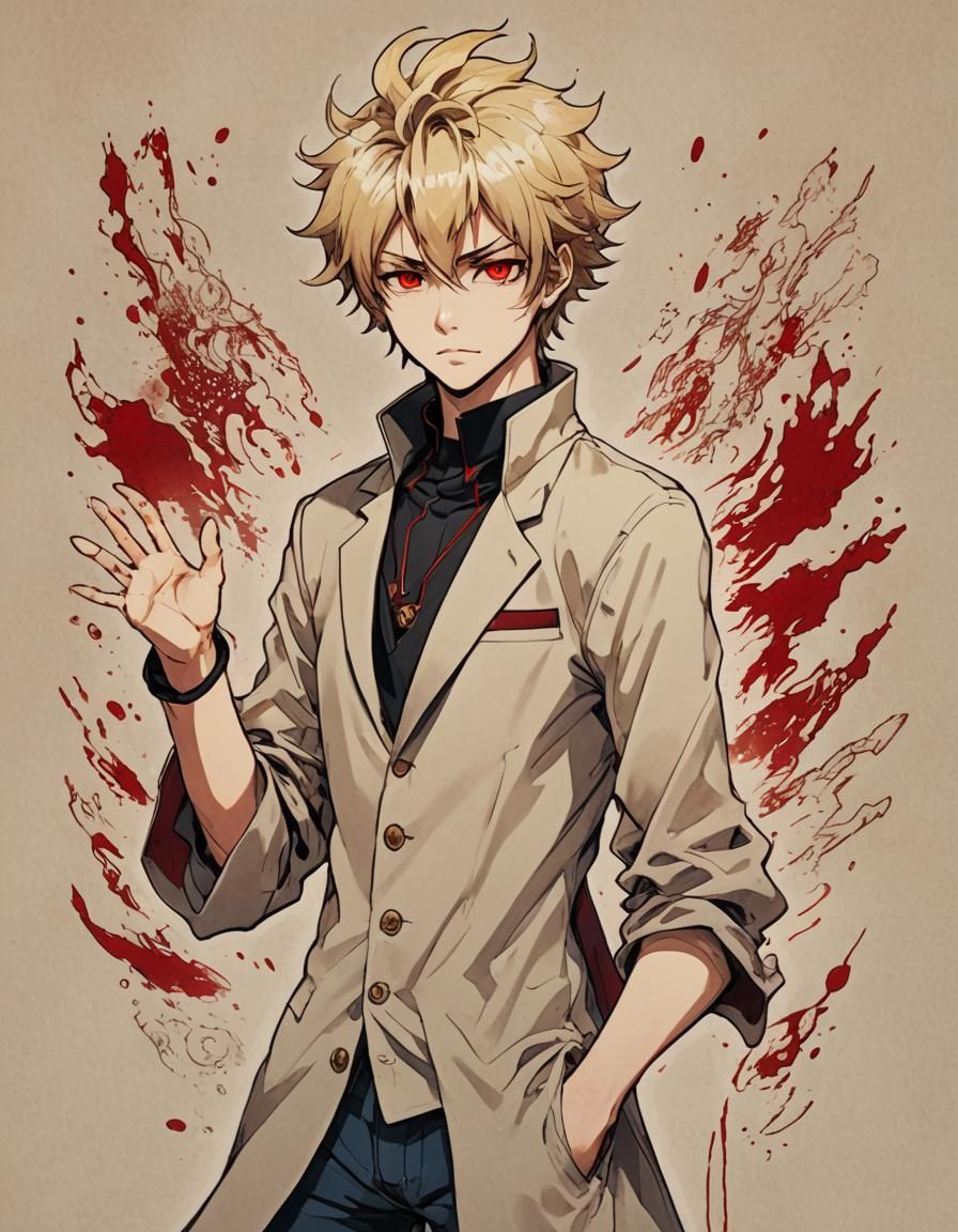 Fantasy Boy Portrait in Anime Style