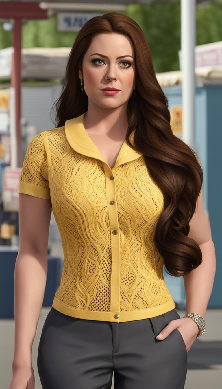 Lacey Burrows in Lacey Outfit: Photorealistic Rendering