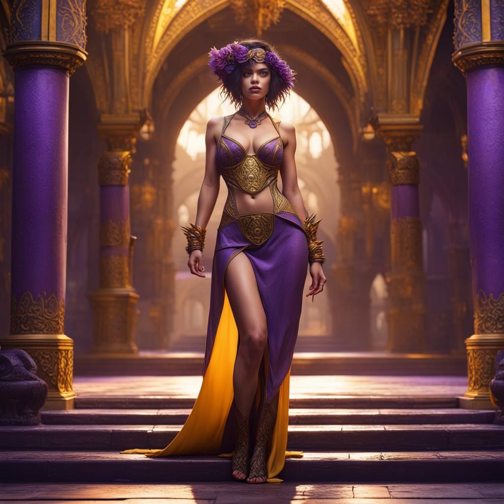 Exotic Catwalk Model in Dark Fantasy Style