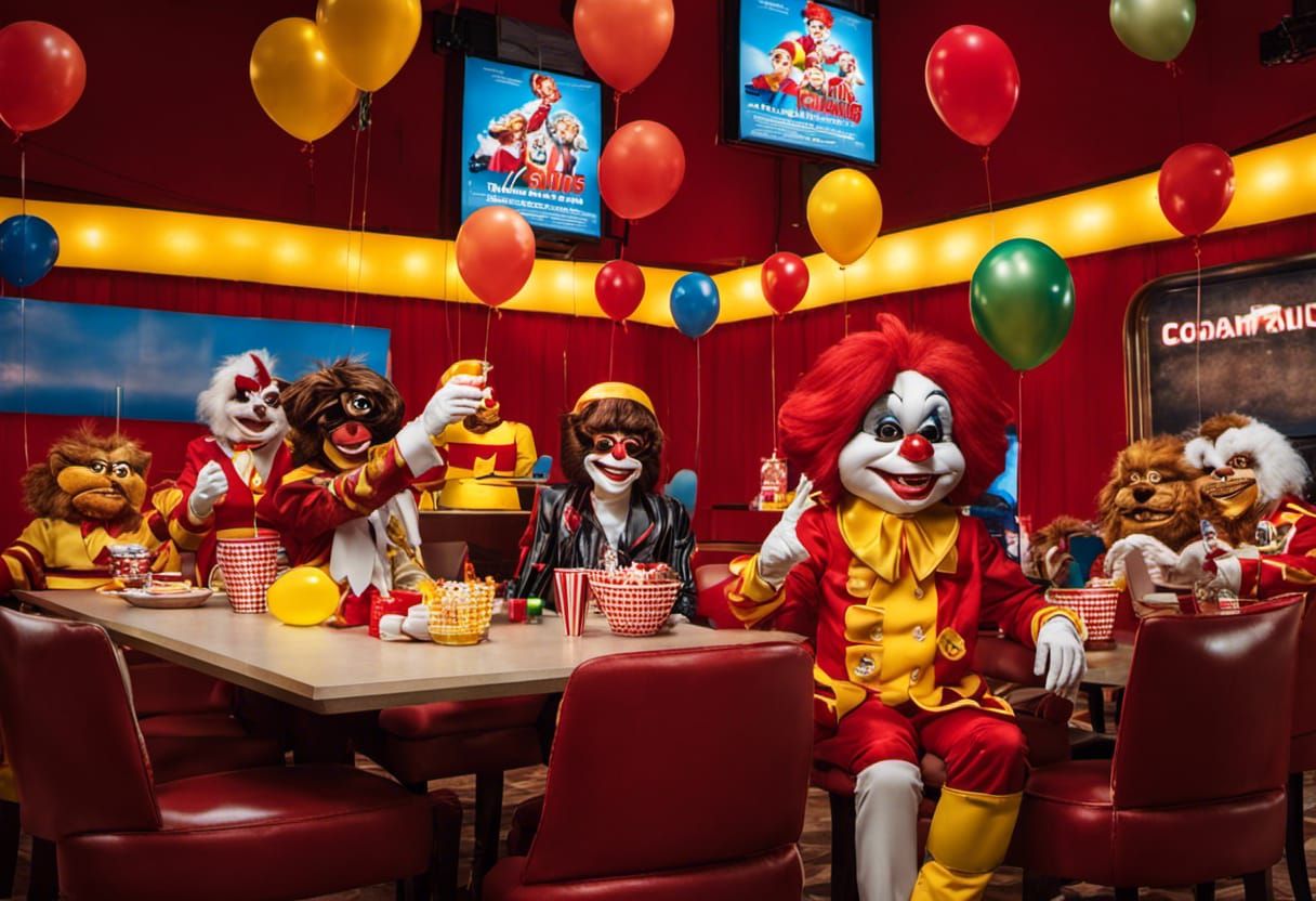 Suddenly, inside McDonalds weird characters appeared with Ronald McDonald (4)