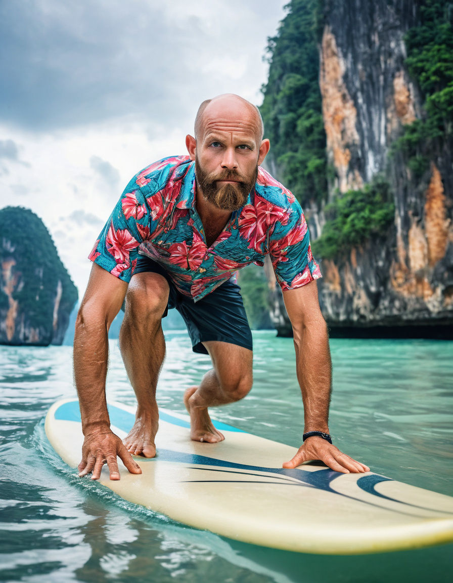 Surreal Surfing Photo with 3D Water Illusion