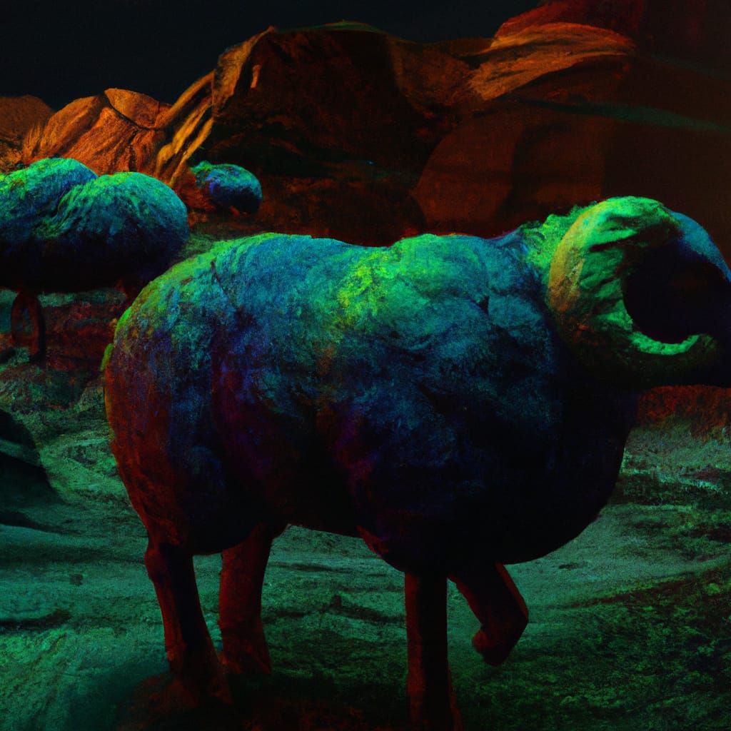 Fantastical Sheep in Detailed Matte Painting