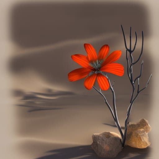 Desert Flower in Hyperrealistic 4K Detail
