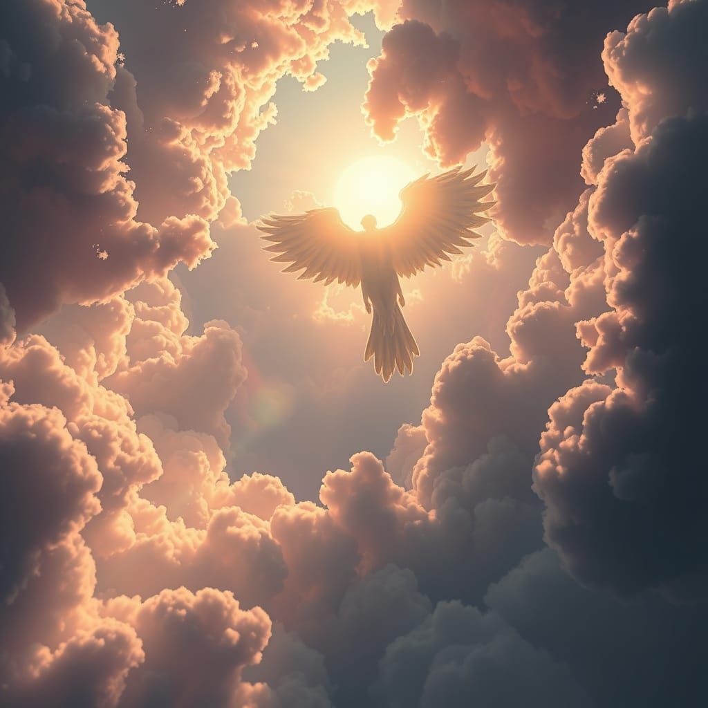 Radiant Heavenly Glow Illuminates the Clouds in Impressive 8...