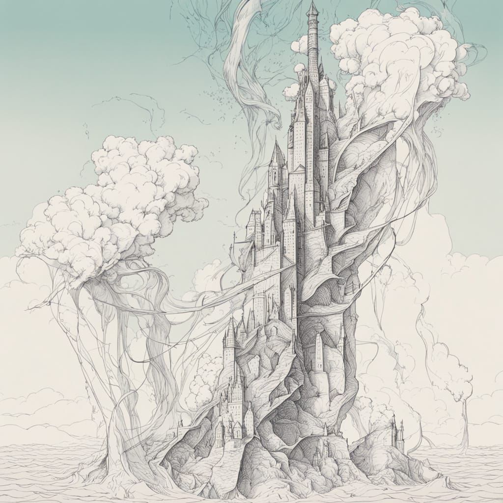 Surreal Crystalline Spire in 3D Rendering