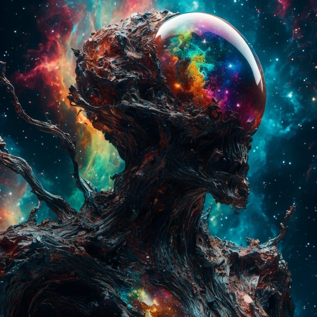 Rainbow Glass Golem of Memories and Stars