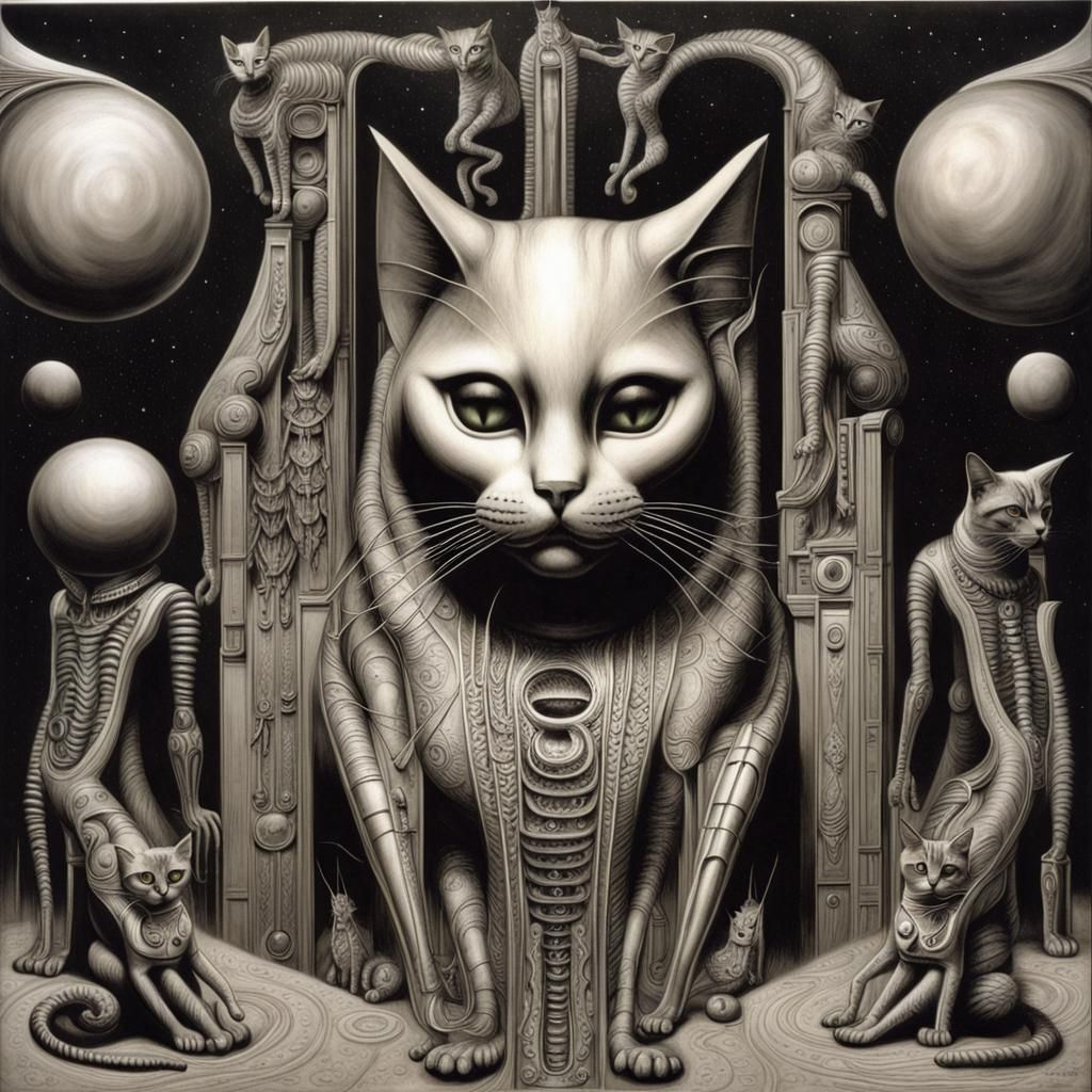 Cats in the Cosmos: Biomechanical Surrealism