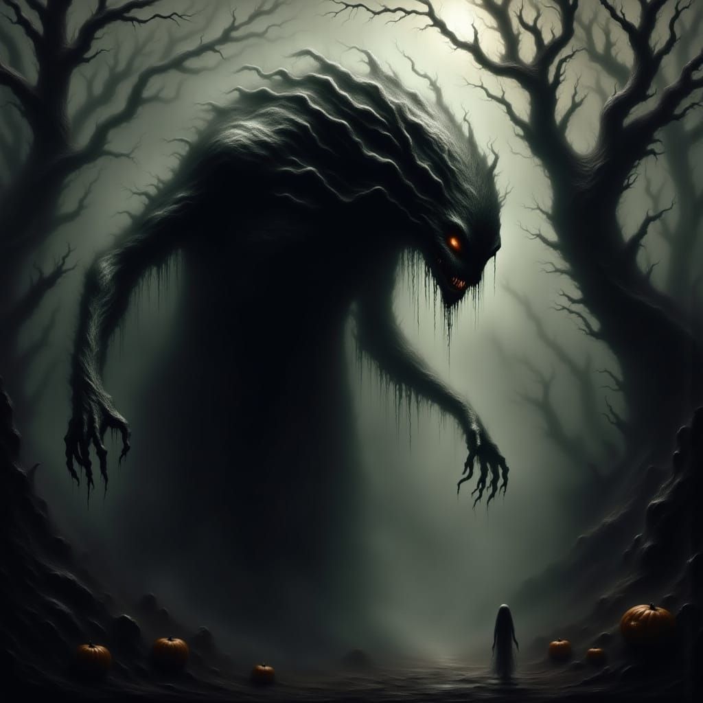 Dark Biomechanical Entity in Surrealist Style