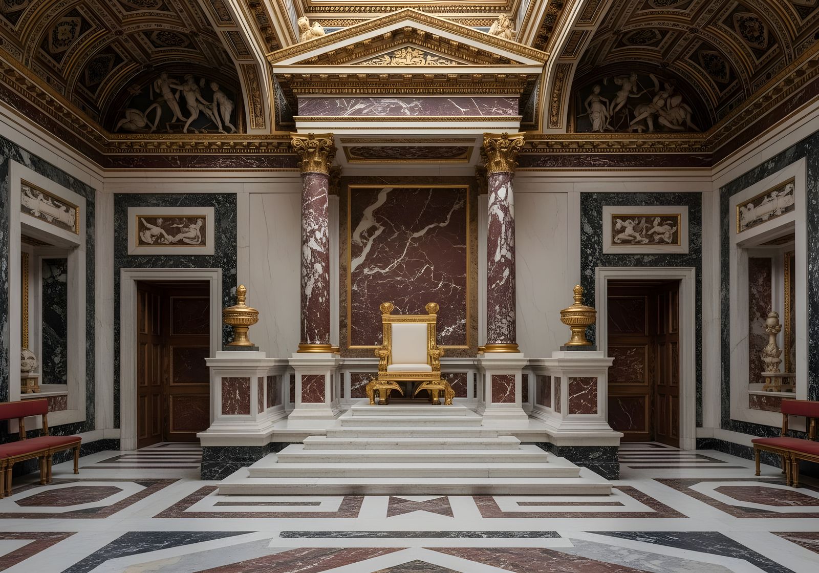 Lavish Throne Room in Ancient Rome Palace