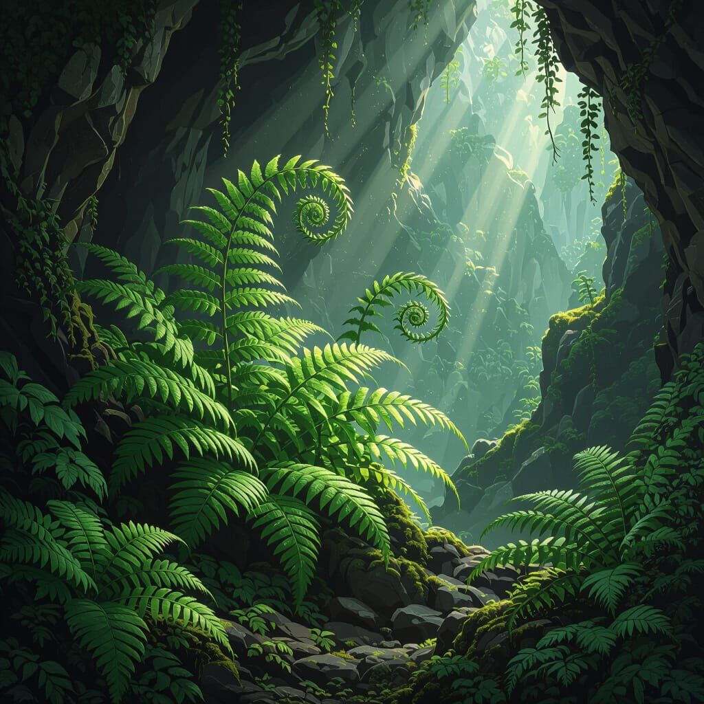 Cragfern in Dark Fantasy Style, 8K Resolution