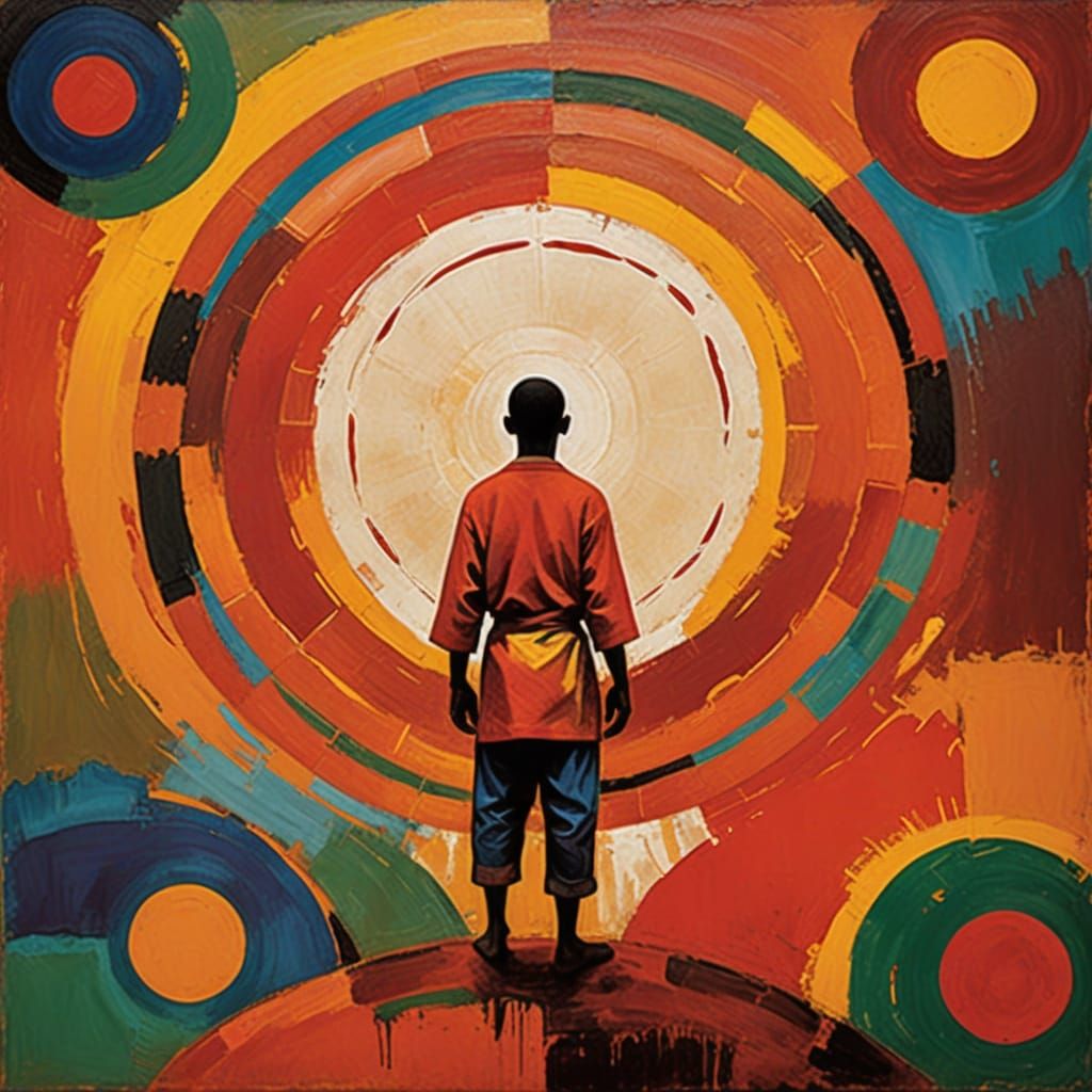 Vibrant Hunter in Harmony with Nature