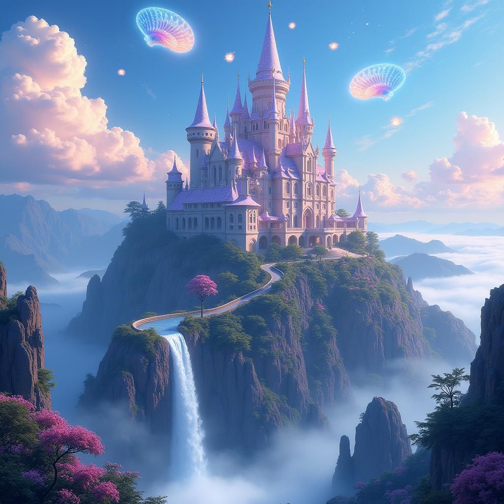 Fantasy Sandcastle with Extraterrestrials: Digital Matte Pai...