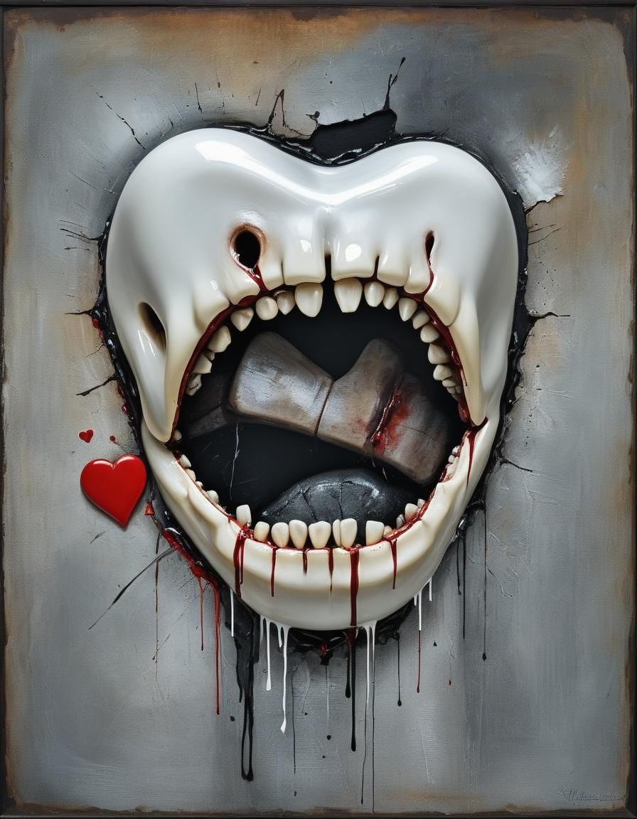 Heartbreak in Mixed Media: Abstract Emotional Conflict