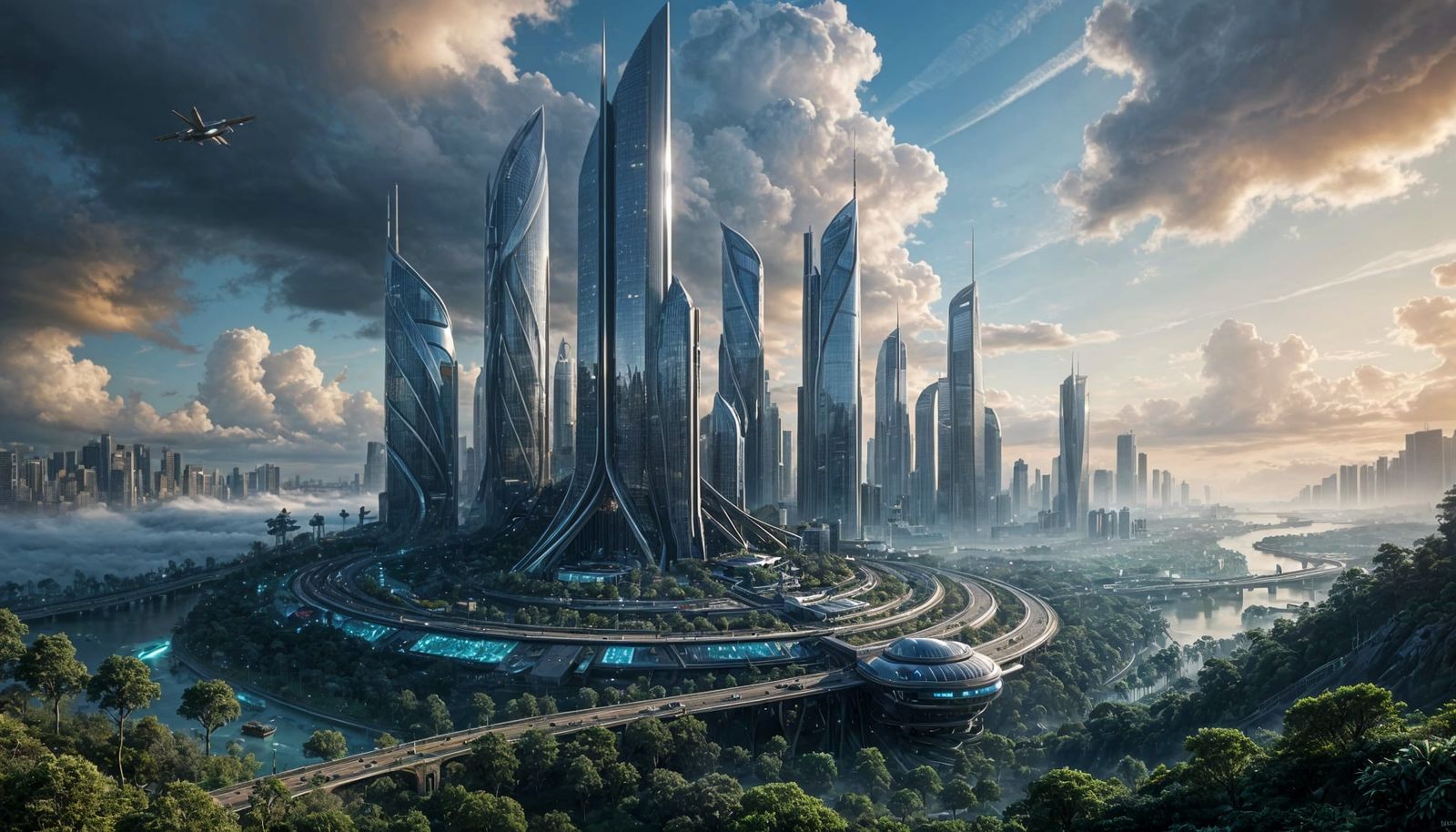 Idyllic Utopian Landscape