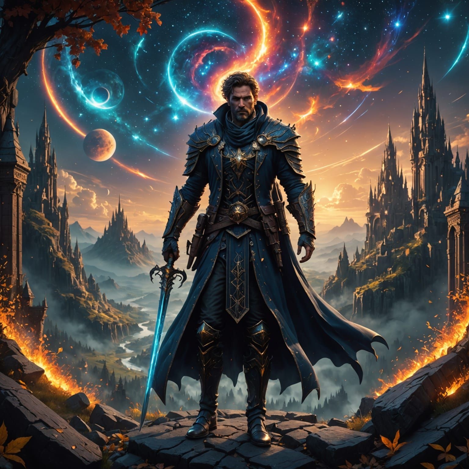 Ethereal Celestial Concert in Vibrant Colors