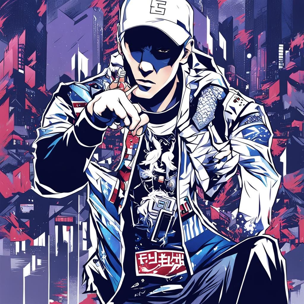 Eminem in Anime Key Visual Style